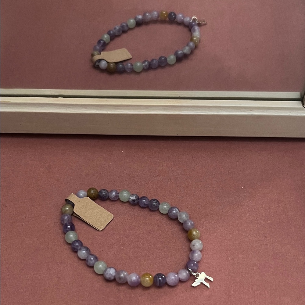 Sterling silver Chai beaded bracelet.